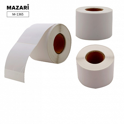 Этикетки самоклеящиеся MAZARI, 58 мм х 90 мм, полуглянец, 500 шт, в рулоне