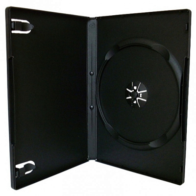 DVD-box на 1 DVD глянцевый, 14мм, чёрный (Россия)