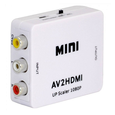 Конвертер HDMI гнездо (output) - 3T гнездо (input) с питанием, белый