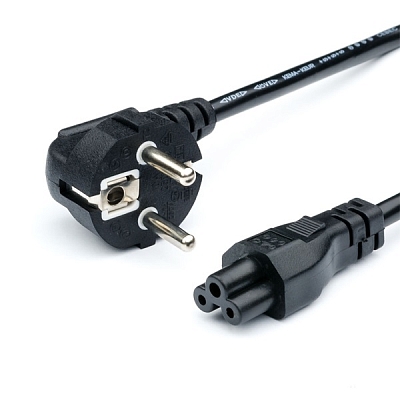 Шнур для питания ноутбука, GoPower, черный, 1.8м