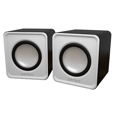 Колонки 2.0 Perfeo WAVE 2х3Вт, USB, белый