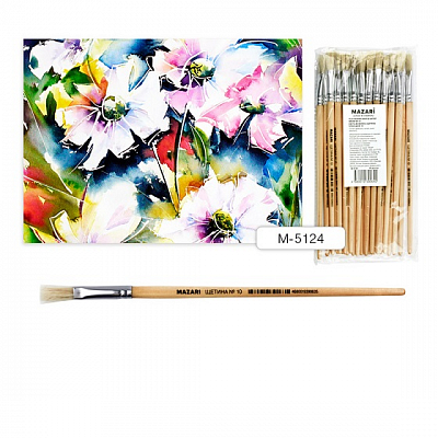 Кисть MAZARI щетина №10, плоская