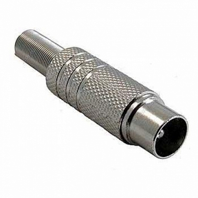 Штекер TV металл с пружиной 229