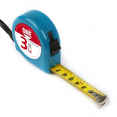 Рулетка измерительная, 3мх16мм, пластиковый корпус, фиксатор, усиленный зацеп, Smartbuy One Tools