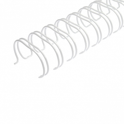 Пружины металлические, А4, 12,7мм (1/2"), белый, 100 штук, 34 петли, до 100 листов