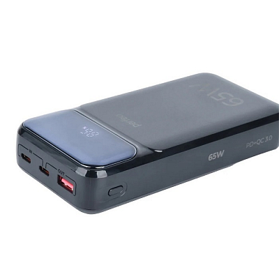 Power bank Perfeo LAPTOP 65W 20000 mAh, LED дисплей, PD + QC 3.0/ 2 Type-C, 1USB/ Выход: 5A, max 65W