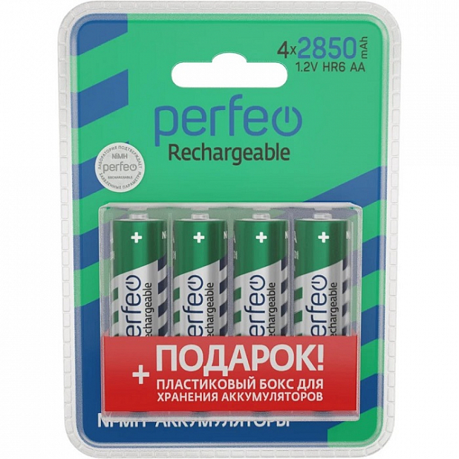Perfeo AA 2850 (Блистер 4 шт.) + кейс