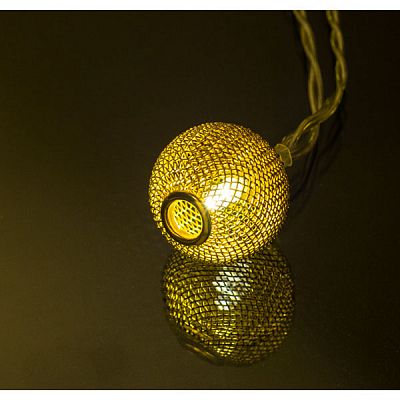 Perfeo Гирлянда светодиодная "ШАР 2", 10LED, металл, 1.5м, 2хАА
