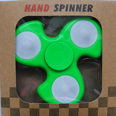 HAND SPINNER СВЕТЯЩИЙСЯ БУМЕРАНГ в коробке, зелен