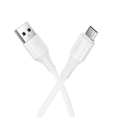hoco X120 USB вилка - microUSB вилка, 2.4A, белый, 1 м.