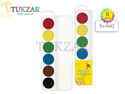 Краски акварельные медовые 6 цветов