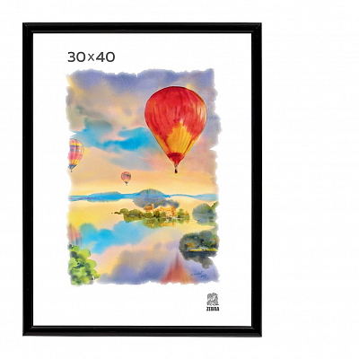 Фоторамка 30х40 пластиковая Зебра 508 Черный