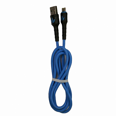 Smile "Бамбук" USB вилка - microUSB вилка, голубой, 1м