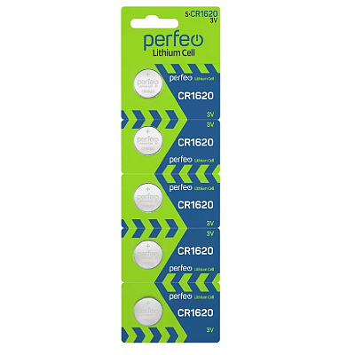 Perfeo CR1620 Lithium Cell (Блистер 5 шт.)