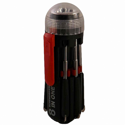 Набор отверток SD-890 (8 IN ONE) с фонарем