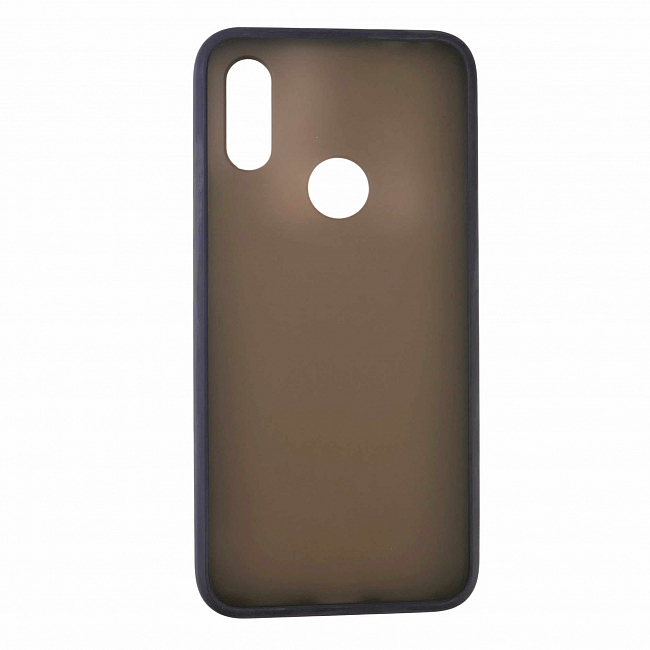 Клип-кейс Xiaomi Redmi 7 Матовый, синий с зелеными кнопками