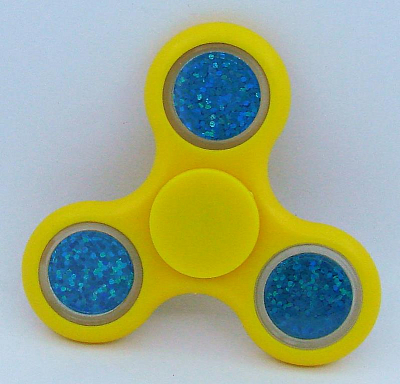 HAND SPINNER в коробке,голография, желтый