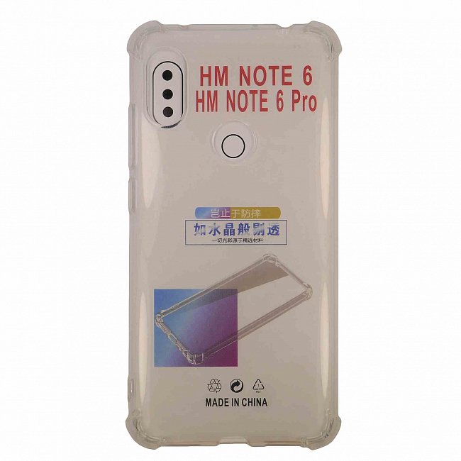 Клип-кейс Xiaomi Redmi Note 6/ Note 6 Pro Силикон-2 прозрачный