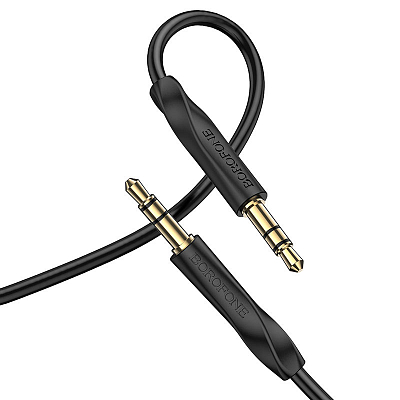 Кабель 3.5-3.5 BOROFONE BL16, 1 м, черный