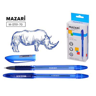Ручка шариковая MAZARI TORINO, цвет чернил Синий, на масляной основе, 0.7мм (24)