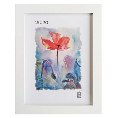 Фоторамка 15х21 МДФ Зебра 200 Белый