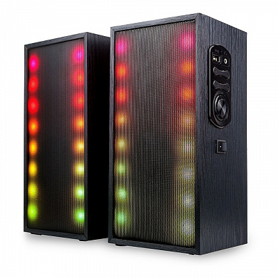 Колонки 2.0 Smartbuy GIG 2 Bluetooth / FM / MP3, 2x10Вт, питание 220V, МДФ, черный
