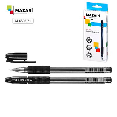 Ручка гелевая MAZARI REGINA, цвет чернил Черный, 0.5 мм (12)