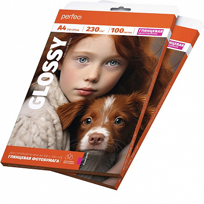 Фотобумага Perfeo глянцевая А4 230г/м 100 листов (G14)
