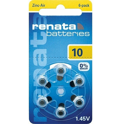 Renata ZA10 (Блистер 6 шт.)