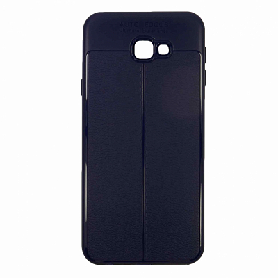 Клип-кейс Samsung J4 Plus Матовый, под кожу, синий