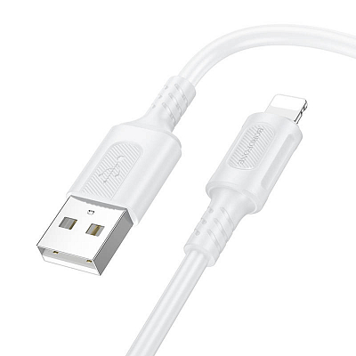 BOROFONE BX111 USB вилка - iPhone (Lightning) вилка, 2.4A, белый, 1м