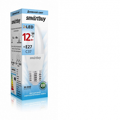 SMARTBUY лампа C37 12W 4000K E27