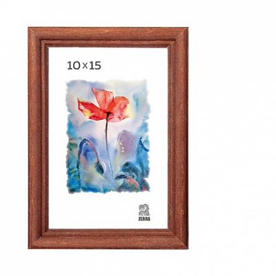 Фоторамка 10х15 деревянная Зебра 1701 Мокко