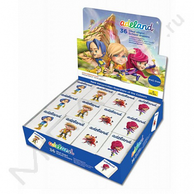 Ластик ADELAND квадратный c рисунком