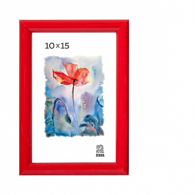 Фоторамка 10х15 пластиковая Зебра 514 Красный