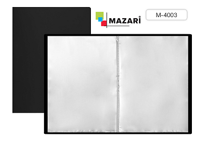 Папка с 20 прозрачными вкладышами MAZARI, 0.5мм, черный