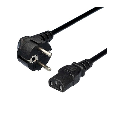 Шнур для питания компьютера GoPower, черный, 1.2м