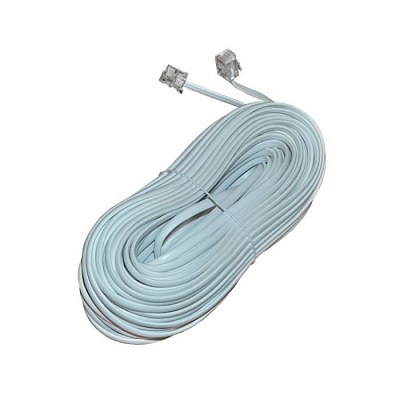 Удлинитель телефонной линии, 5 м, белый