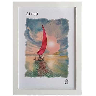 Фоторамка 21х30 МДФ Зебра 200 Белый