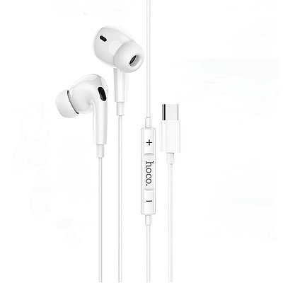 TYPE-C внутриканальные hoco M101 Pro с микрофоном, белый