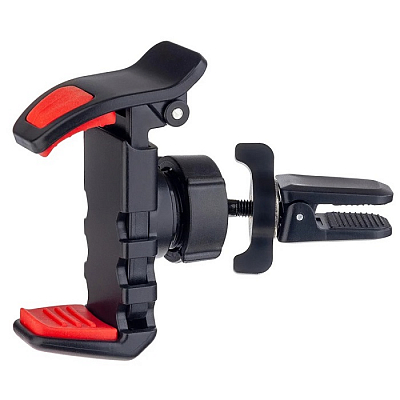 Автодержатель Perfeo PH-541, в воздуховод, прищепка, до 7.5", черно-красный