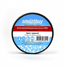 Изолента Smartbuy 0.18х19мм, 20м, черная