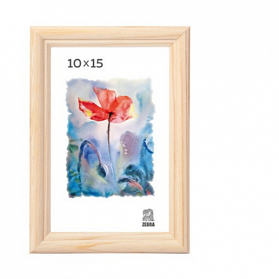 Фоторамка 10х15 деревянная Зебра 1700 Бесцветный