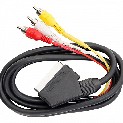 Кабель Скарт-3Т Smartbuy, 1м, черный