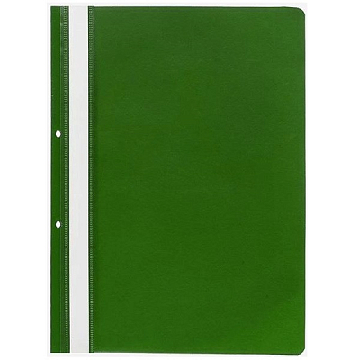 Папка-скоросшиватель Attomex, А4, прозрачный верх, пластик, зеленый