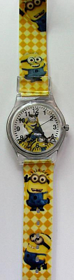 Часы детские Миньон, желтый ремешок