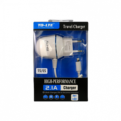 Сетевое з/у iPhone (Lightning) + 1USB TD-LTE TD-T32, 2.1A, белый