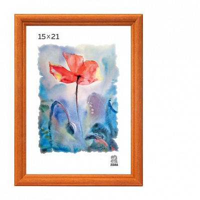 Фоторамка 15х21 деревянная Зебра 1703 Орех