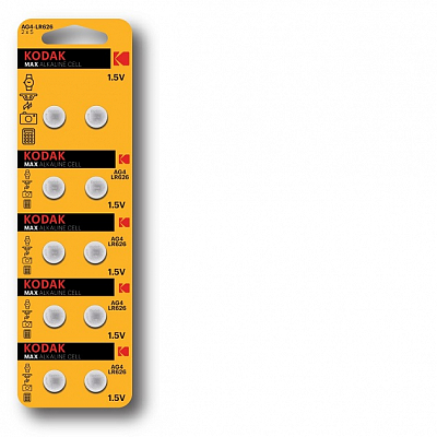 Kodak AG04 / LR66 / LR626 / 377 (Блистер 10 шт.)