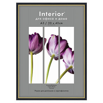 Фоторамка 30х40 пластиковая Interior Office 589 Черный